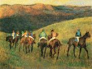 Edgar Degas Racehorses in Landscape USA oil painting reproduction
